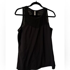 Fabletics Black Mesh Tank Top